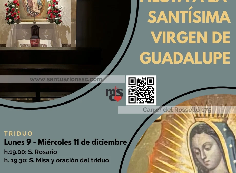 Triduo y fiesta a la santísima Virgen de Guadalupe 2024