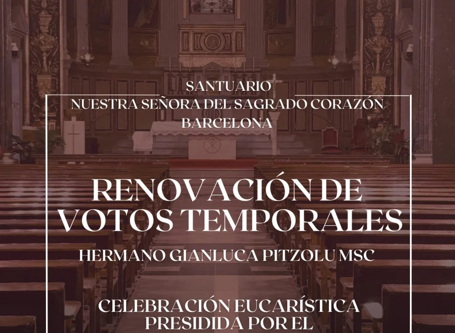 DOMINGO 20 DE OCTUBRE 2024: renovación de los votos temporales